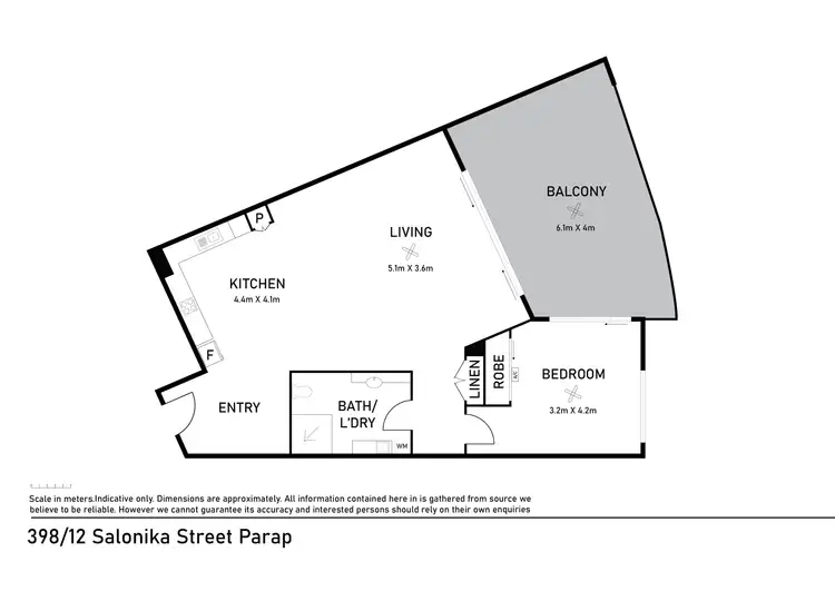 Floorplan of Homely apartment listing, 398/12 Salonika Street, Parap NT 820