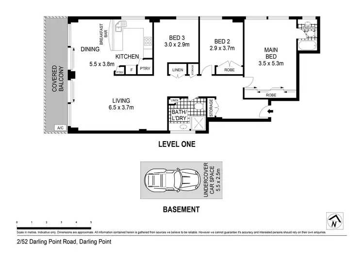 Floorplan of Homely apartment listing, 2/52 Darling Point Road, Darling Point NSW 2027