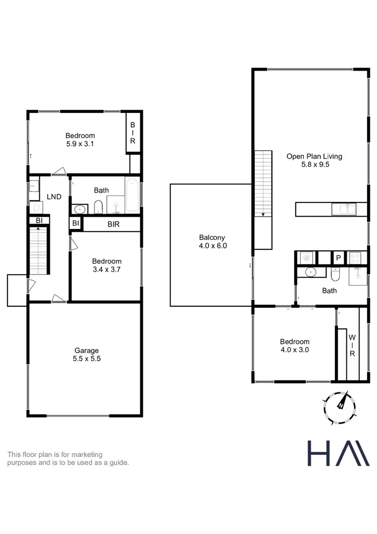 Floorplan of Homely townhouse listing, 4/34 Bayfield Street, Bellerive TAS 7018