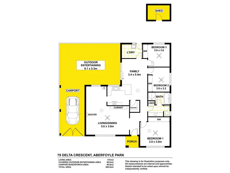 Floorplan of Homely house listing, 79 Delta Crescent, Aberfoyle Park SA 5159