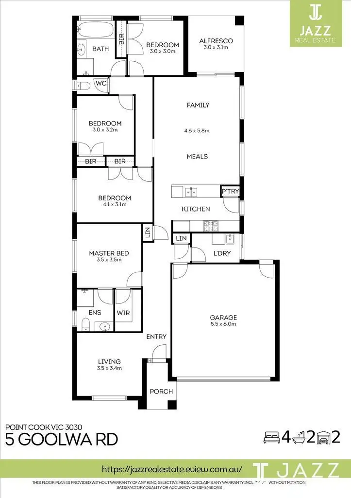 Floorplan of Homely house listing, 5 Goolwa Road, Point Cook VIC 3030