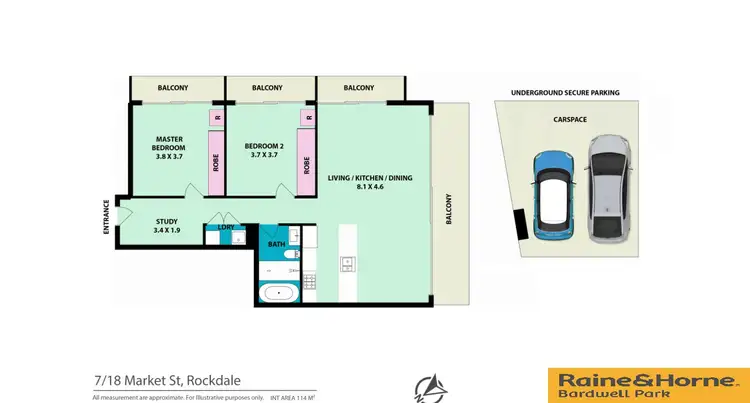 Floorplan of Homely apartment listing, 7/18 Market Street, Rockdale NSW 2216