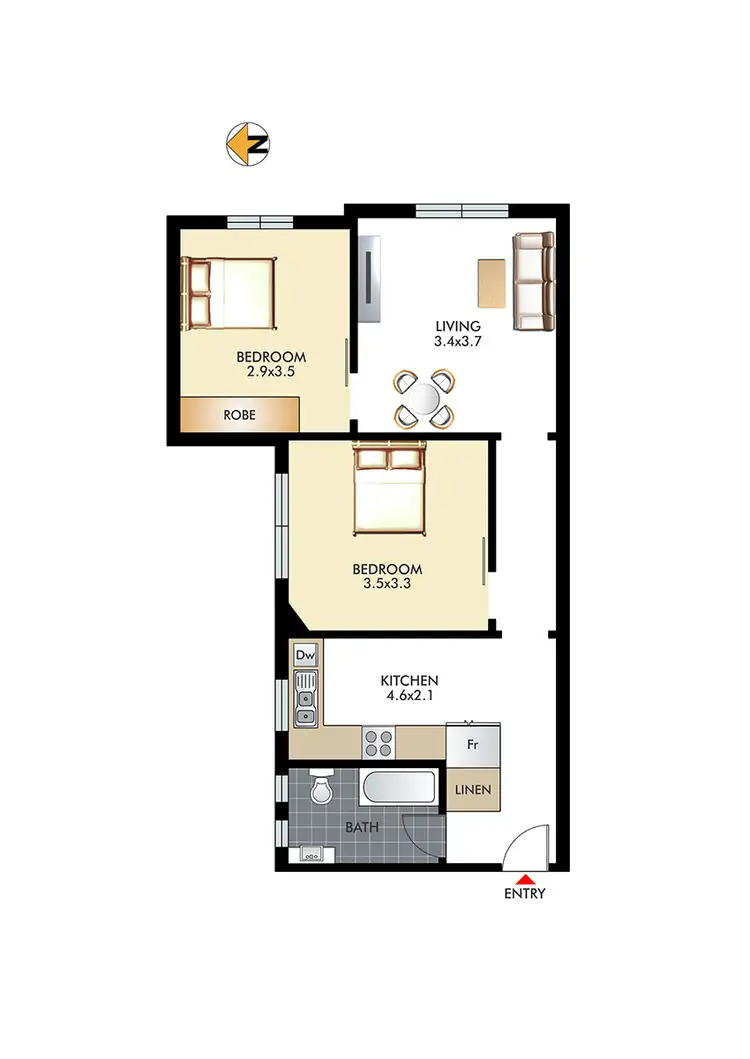 Floorplan of Homely apartment listing, 9/54 Campbell Parade, Bondi Beach NSW 2026