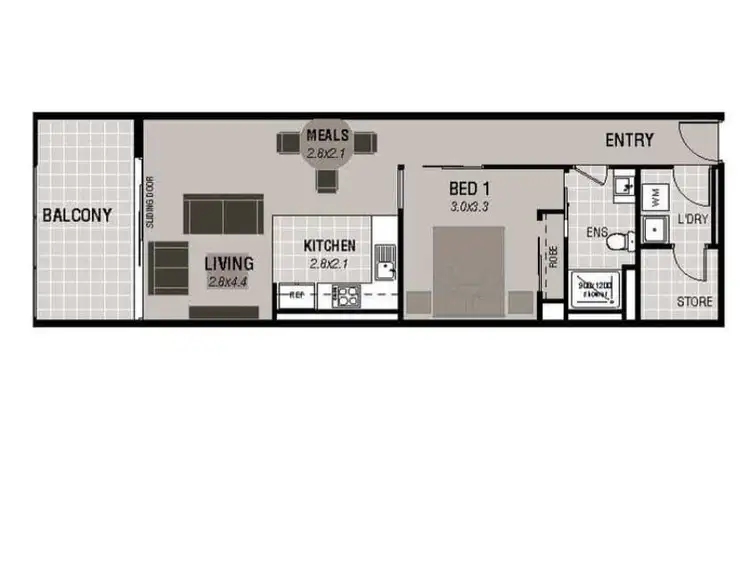 Floorplan of Homely apartment listing, 12/1 Jarama Boulevard, Epping VIC 3076