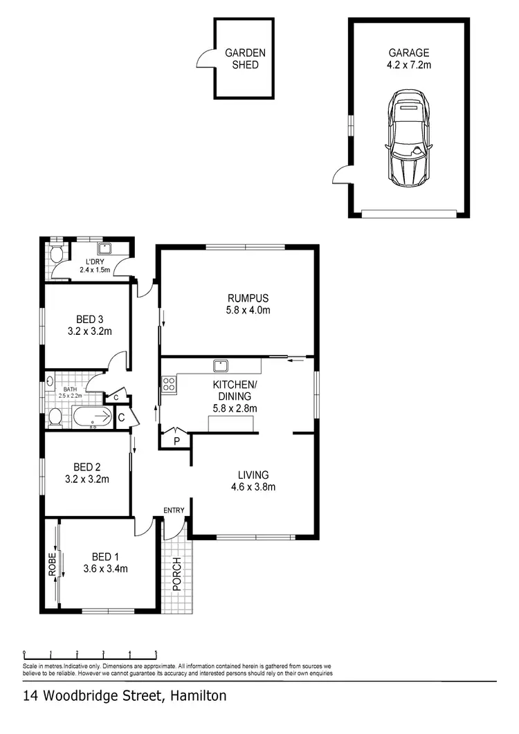Floorplan of Homely house listing, 14 Woodbridge Street, Hamilton VIC 3300