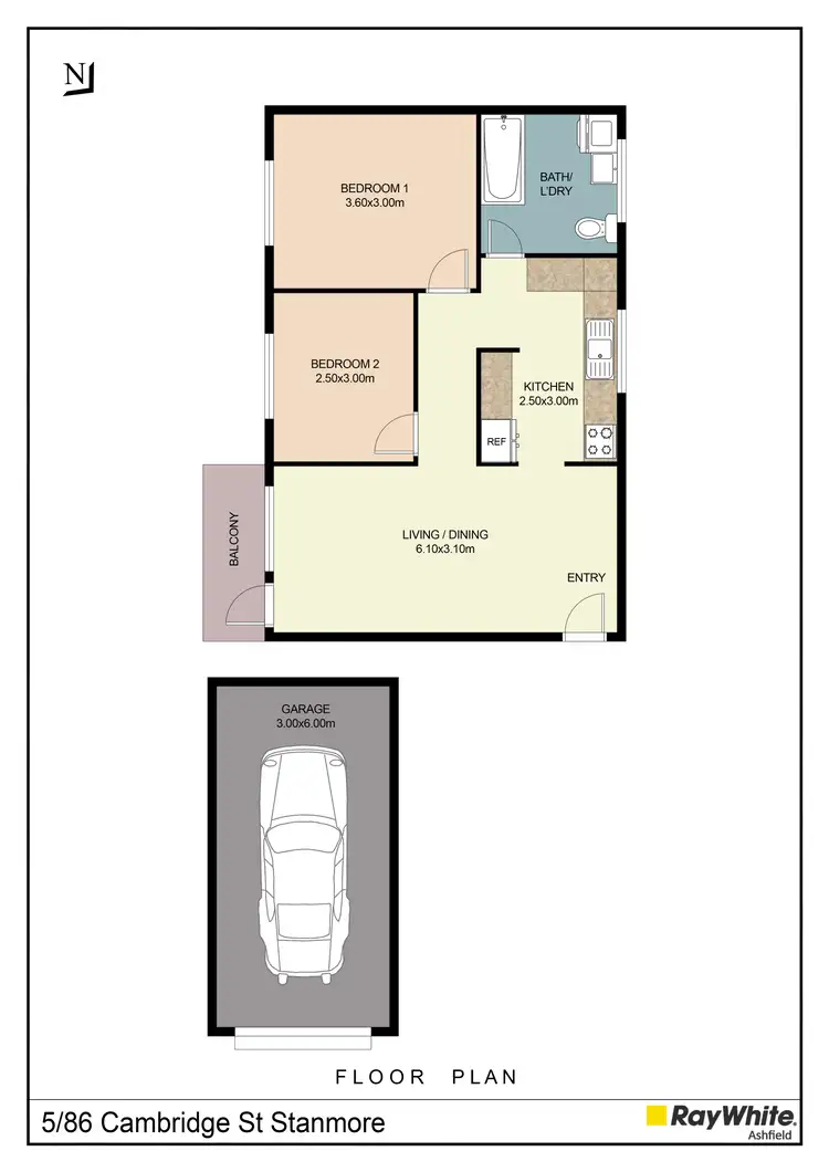 Floorplan of Homely unit listing, 5/86 Cambridge Street, Stanmore NSW 2048