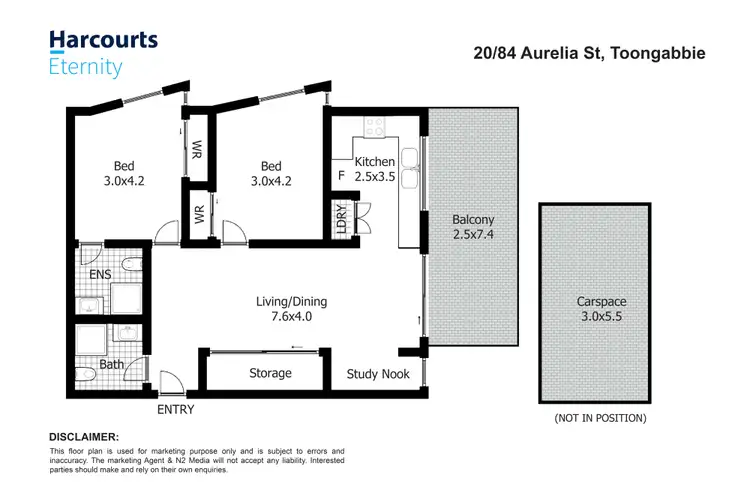 Floorplan of Homely unit listing, 20/84 Aurelia street, Toongabbie NSW 2146