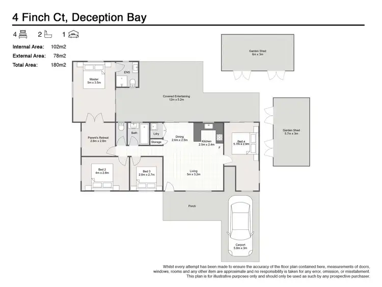 Floorplan of Homely house listing, 4 Finch Court, Deception Bay QLD 4508