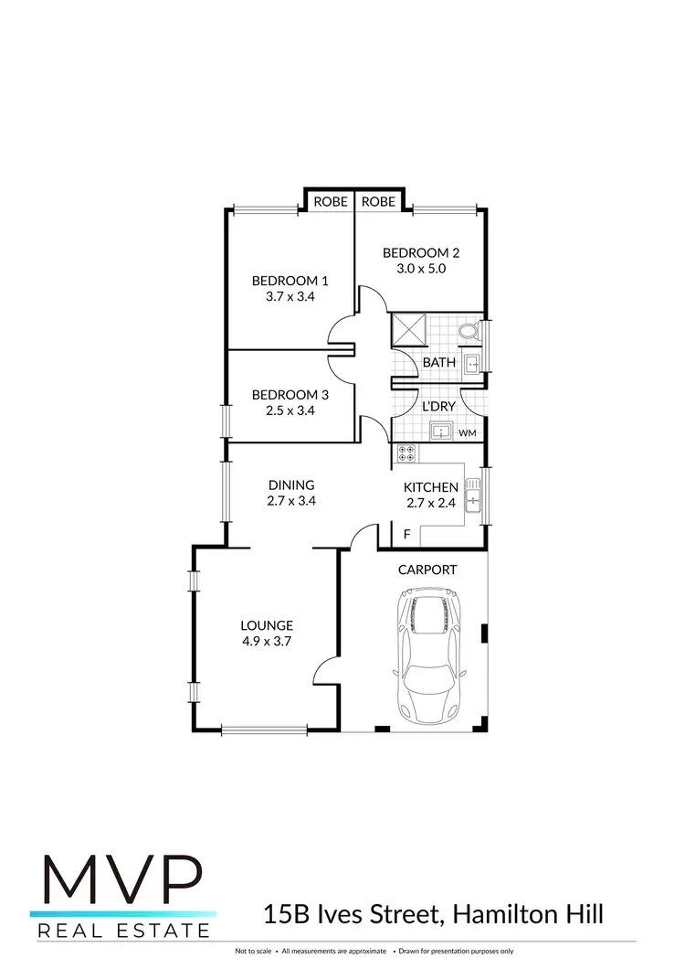 Floorplan of Homely semi-detached listing, 15B Ives Street, Hamilton Hill WA 6163
