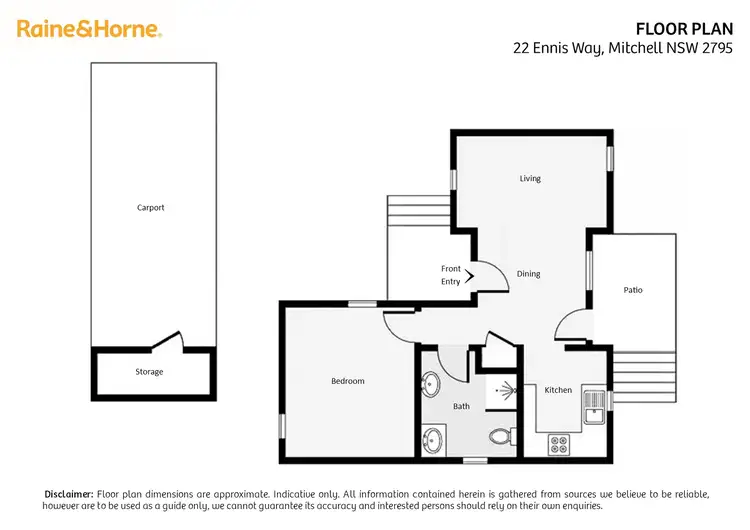 Floorplan of Homely house listing, 22 Ennis Way, Mitchell NSW 2795