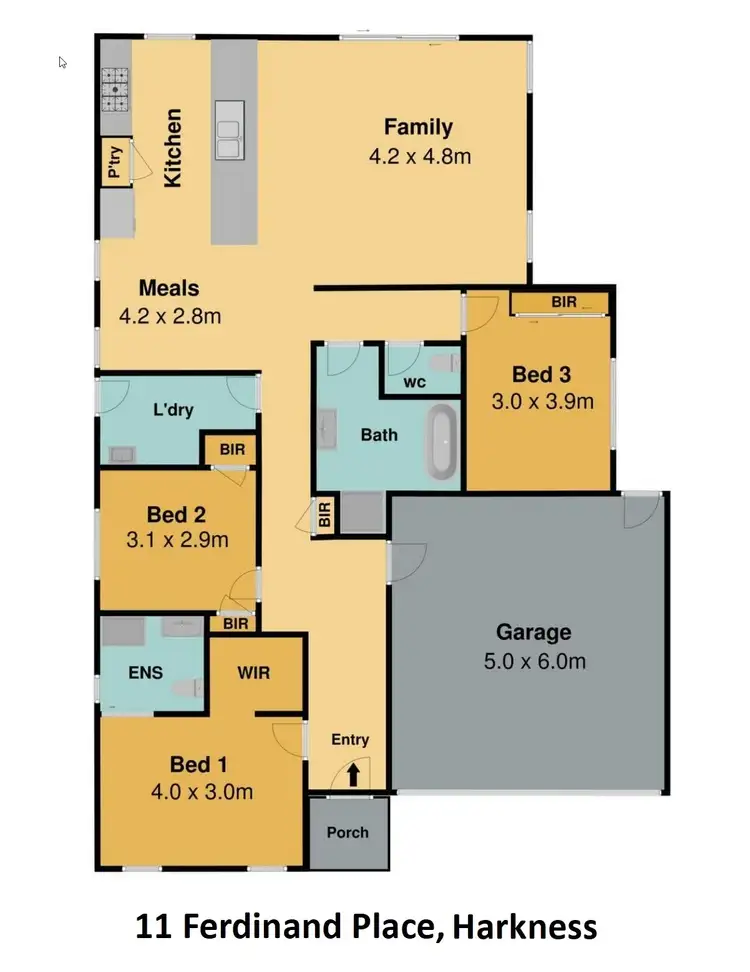 Floorplan of Homely house listing, 11 Ferdinand Place, Harkness VIC 3337