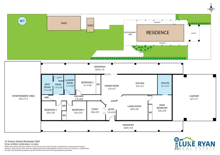 Floorplan of Homely house listing, 21 Francis Street, Rochester VIC 3561