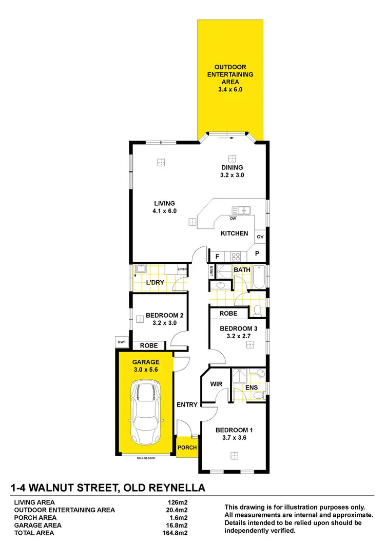 Floorplan of Homely house listing, 1/4 Walnut Street, Old Reynella SA 5161