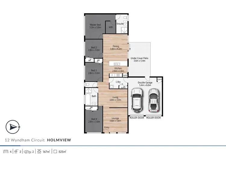 Floorplan of Homely house listing, 12 Wyndham Circuit, Holmview QLD 4207