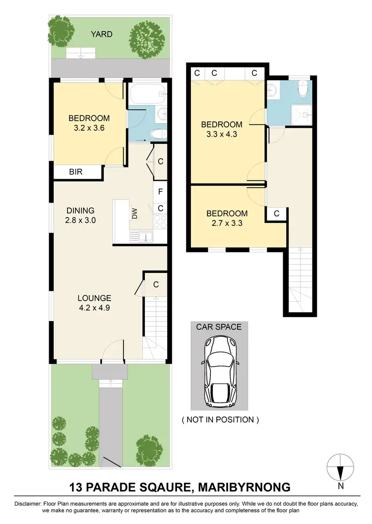 Floorplan of Homely house listing, 13 PARADE SQUARE, Maribyrnong VIC 3032