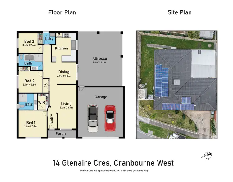Floorplan of Homely house listing, 14 Glenaire Crescent, Cranbourne West VIC 3977