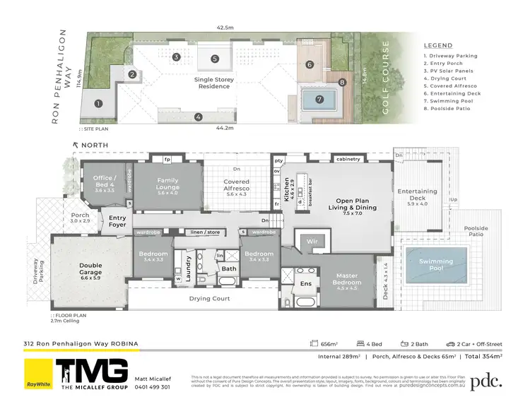Floorplan of Homely house listing, 312 Ron Penhaligon Way, Robina QLD 4226