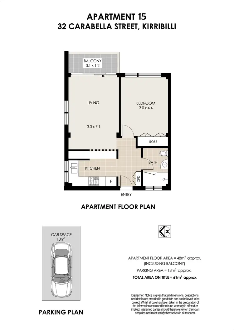 Floorplan of Homely apartment listing, 15/32 Carabella Street, Kirribilli NSW 2061