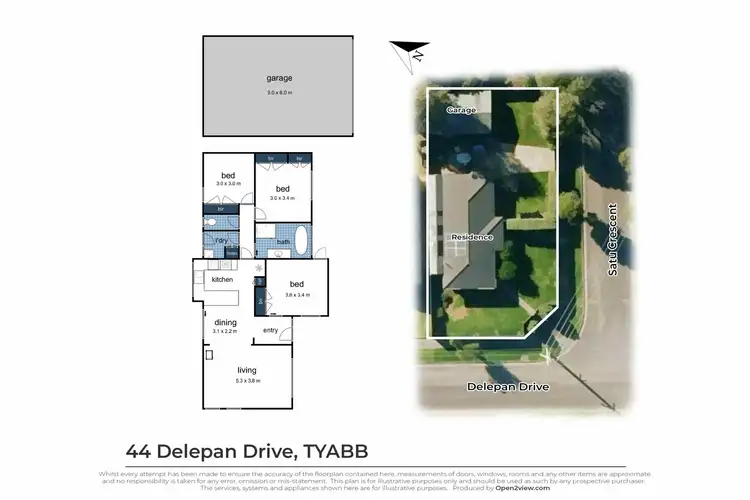 Floorplan of Homely house listing, 44 Delepan Drive, Tyabb VIC 3913