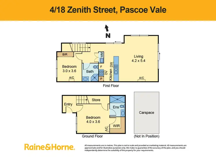 Floorplan of Homely townhouse listing, 4/18 Zenith Street, Pascoe Vale VIC 3044