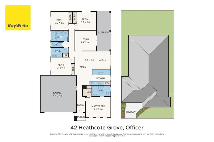 Floorplan of Homely house listing, 42 Heathcote Grove, Officer VIC 3809
