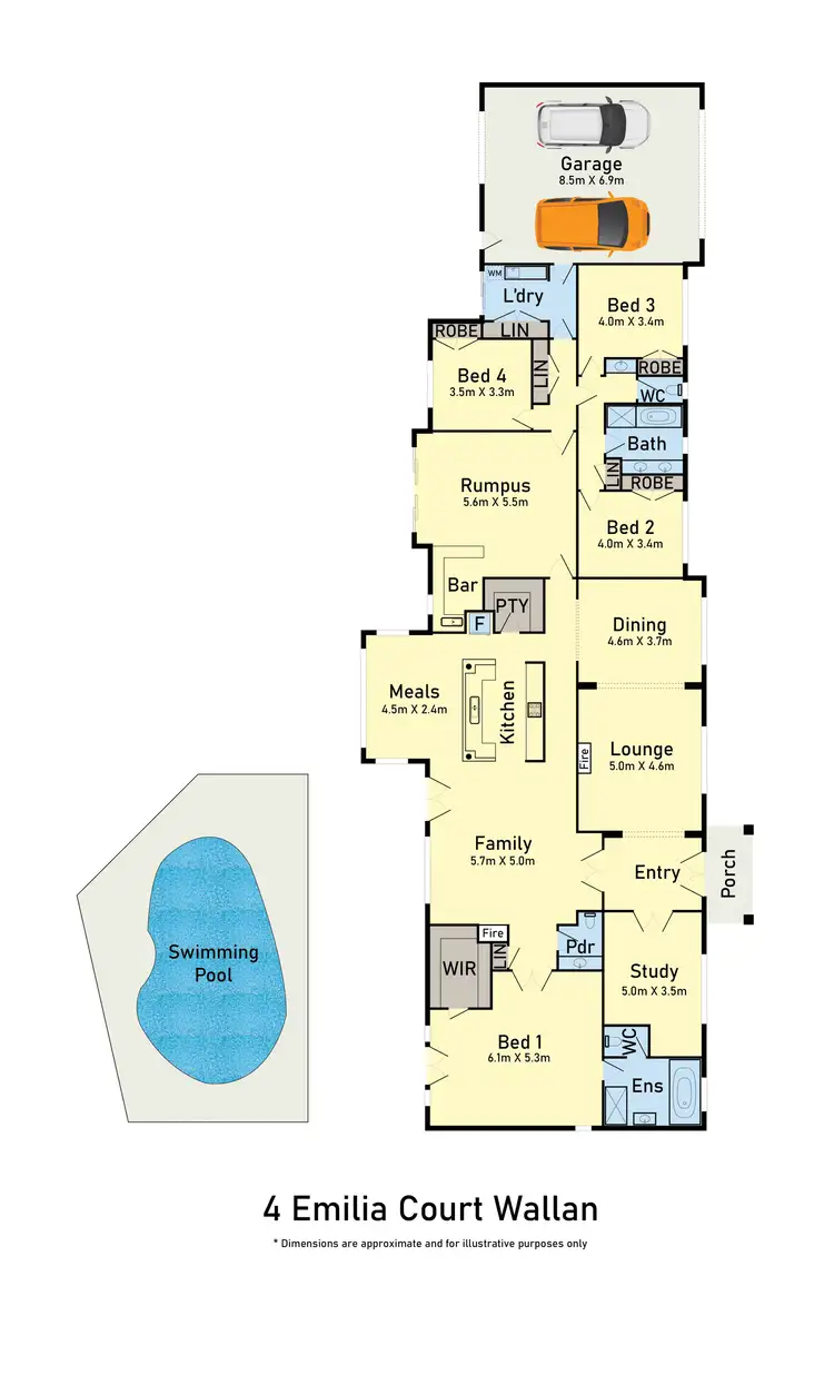 Floorplan of Homely house listing, 4 Emilia Court, Hidden Valley VIC 3756