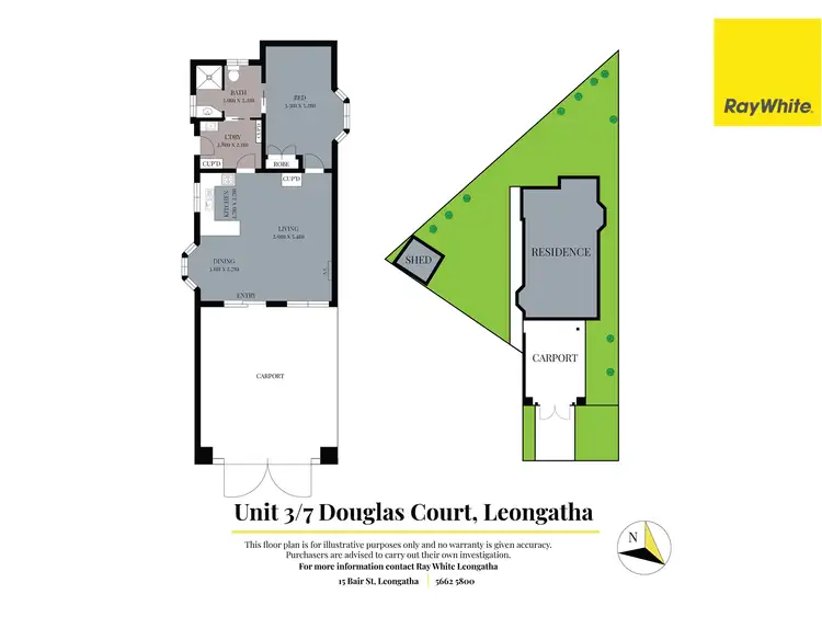 Floorplan of Homely unit listing, 3/7 Douglas Court, Leongatha VIC 3953