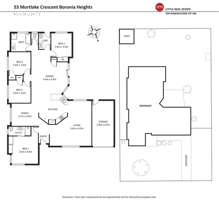 Floorplan of Homely house listing, 53 Mortlake Crescent, Boronia Heights QLD 4124