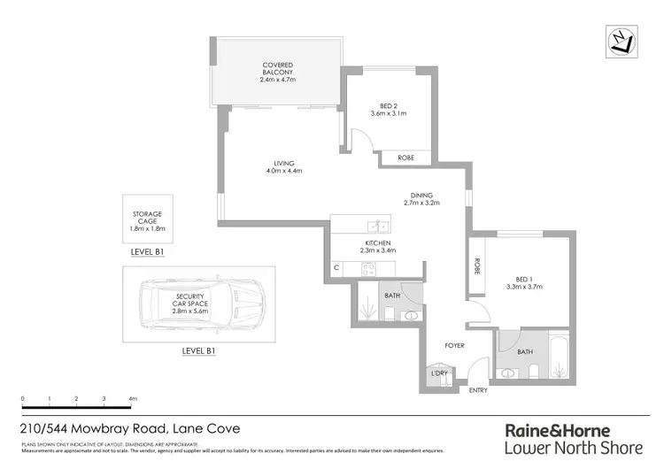 Floorplan of Homely apartment listing, 210/544 Mowbray Road, Lane Cove NSW 2066