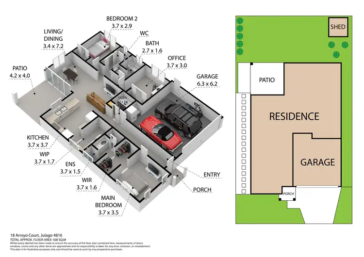 Floorplan of Homely house listing, 18 Arroyo Court, Julago QLD 4816