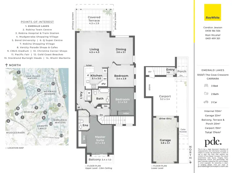 Floorplan of Homely townhouse listing, 1050/1 The Cove Crescent, Carrara QLD 4211