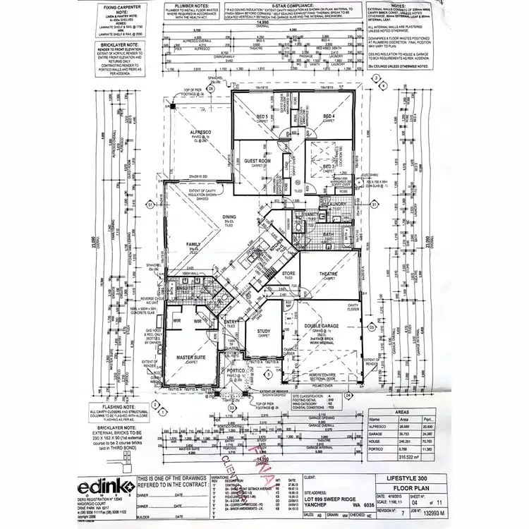 Floorplan of Homely house listing, 5 Sweep Ridge, Yanchep WA 6035