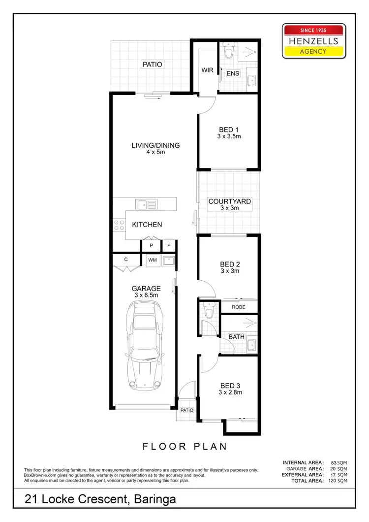 Floorplan of Homely house listing, 21 Locke Crescent, Baringa QLD 4551