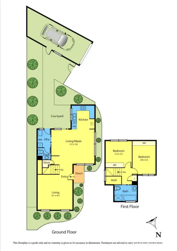 Floorplan of Homely townhouse listing, 5/43 Cypress Ave, Brooklyn VIC 3012