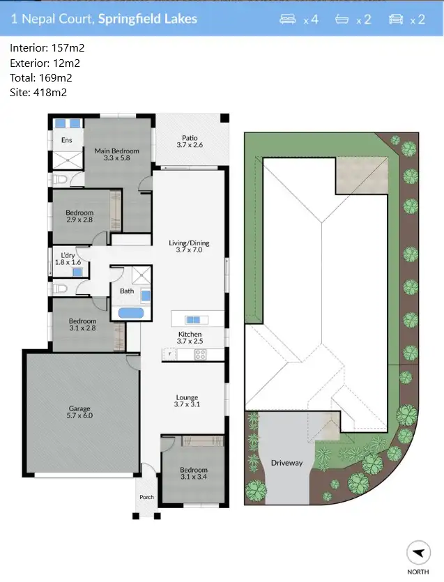 Floorplan of Homely house listing, 1 Nepal Court, Springfield Lakes QLD 4300