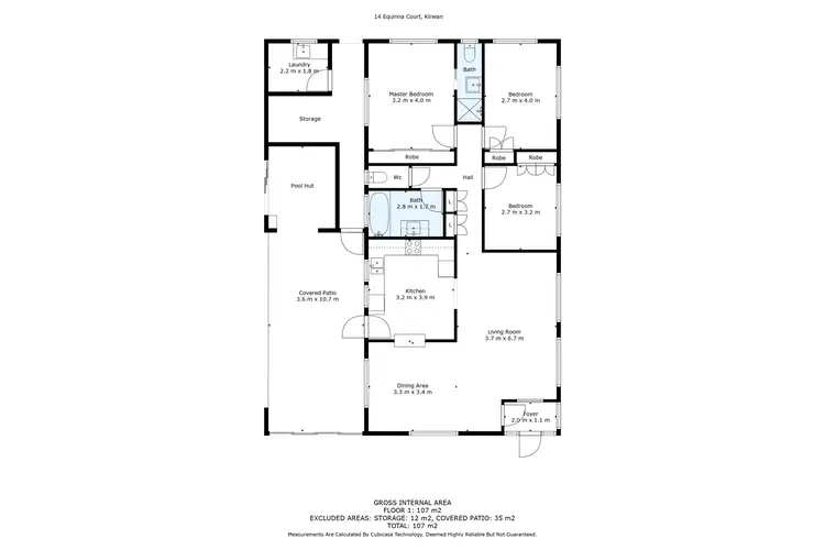 Floorplan of Homely house listing, 14 Equinna Court, Kirwan QLD 4817