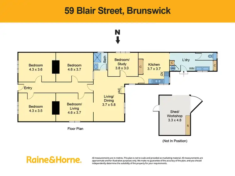 Floorplan of Homely house listing, 59 Blair Street, Brunswick VIC 3056
