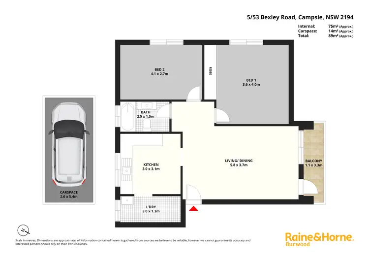 Floorplan of Homely apartment listing, 5/53 Bexley Road, Campsie NSW 2194