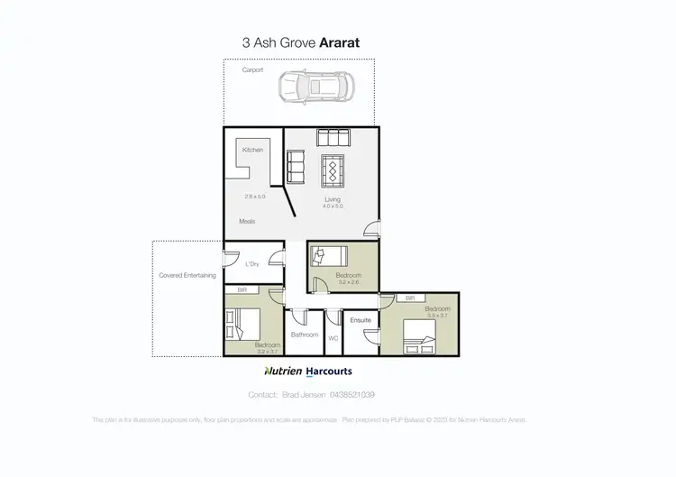 Floorplan of Homely house listing, 3 Ash Grove, Ararat VIC 3377