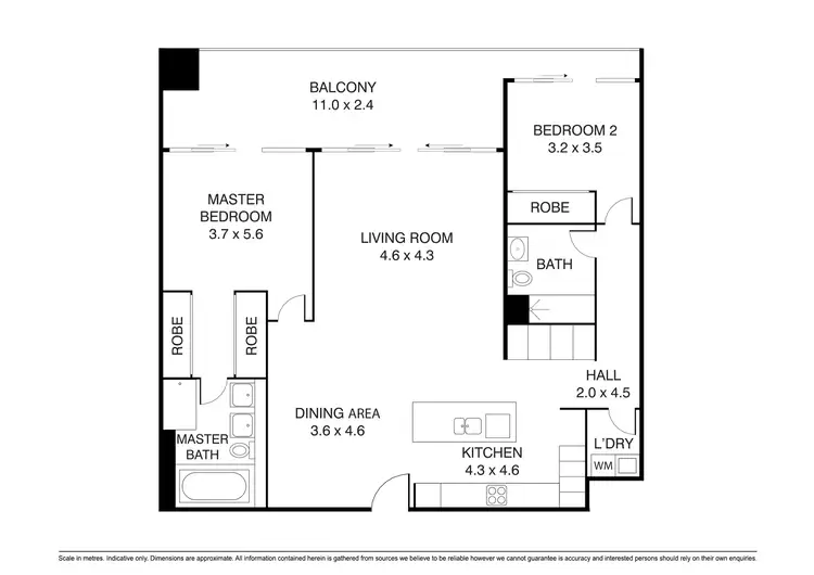 Floorplan of Homely apartment listing, 6C/1-5 Tambua Street, Pyrmont NSW 2009