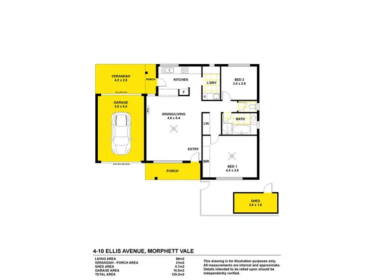 Floorplan of Homely unit listing, 4/10 Ellis Avenue, Morphett Vale SA 5162