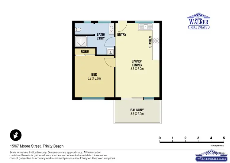 Floorplan of Homely unit listing, 15/67-69 Moore Street, Trinity Beach QLD 4879