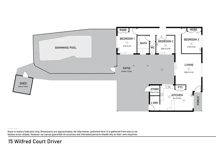 Floorplan of Homely house listing, 15 Wilfred Court, Driver NT 830