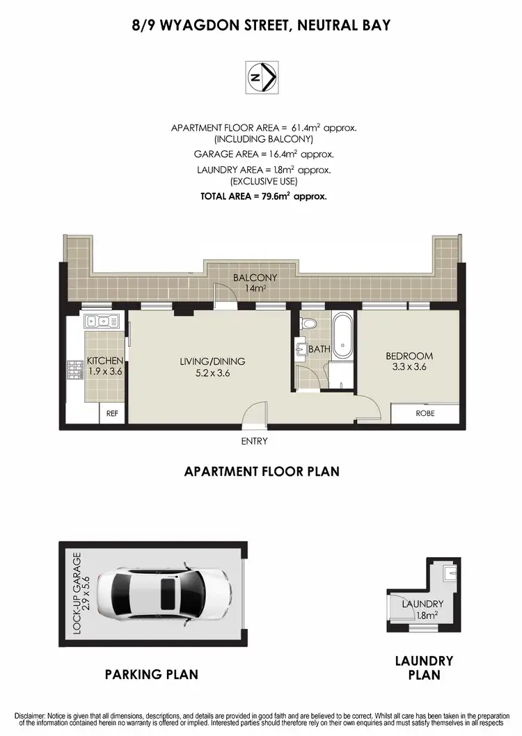 Floorplan of Homely apartment listing, 8/9 Wyagdon Street, Neutral Bay NSW 2089