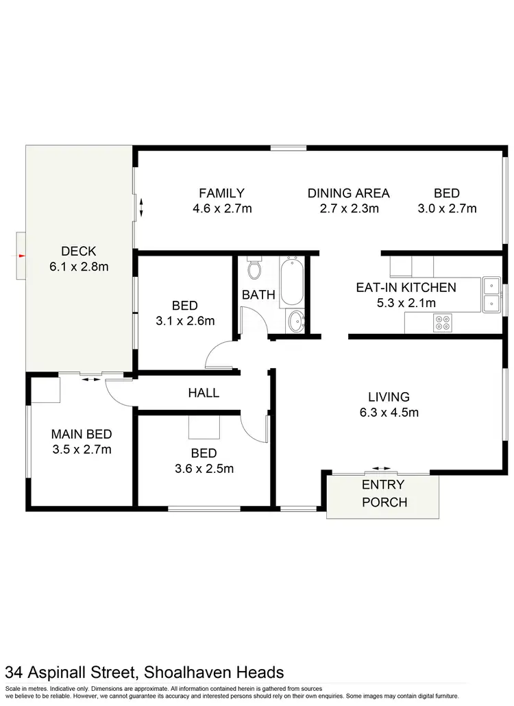 Floorplan of Homely house listing, 34 Aspinall Street, Shoalhaven Heads NSW 2535