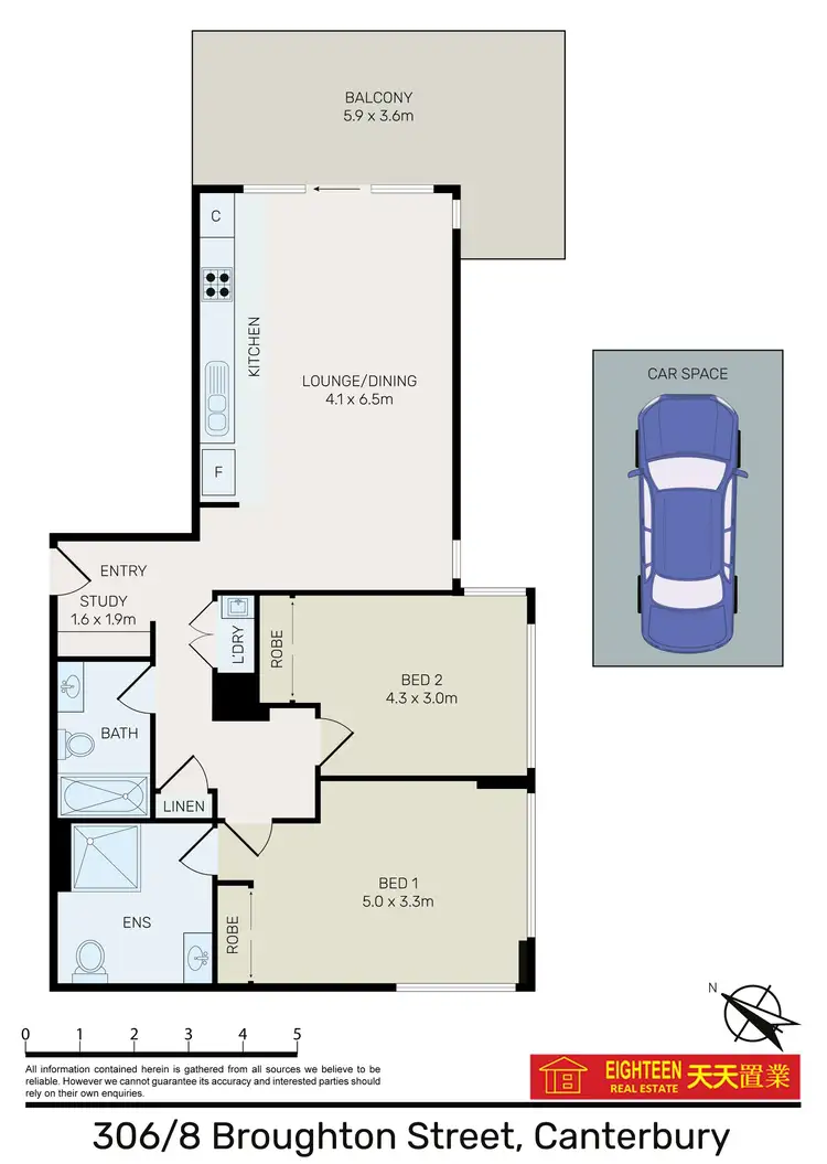 Floorplan of Homely apartment listing, 306/8 Broughton Street, Canterbury NSW 2193