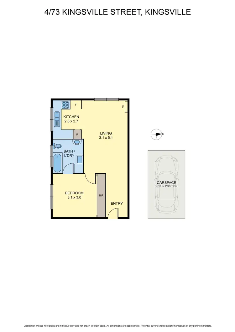 Floorplan of Homely apartment listing, 4/73 Kingsville Street, Kingsville VIC 3012