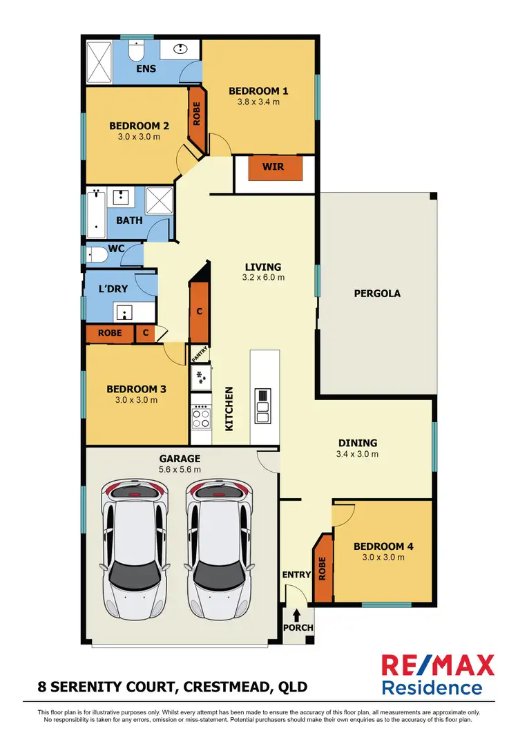 Floorplan of Homely house listing, 8 Serenity Court, Crestmead QLD 4132