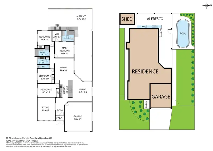 Floorplan of Homely house listing, 97 Shutehaven Circuit, Bushland Beach QLD 4818