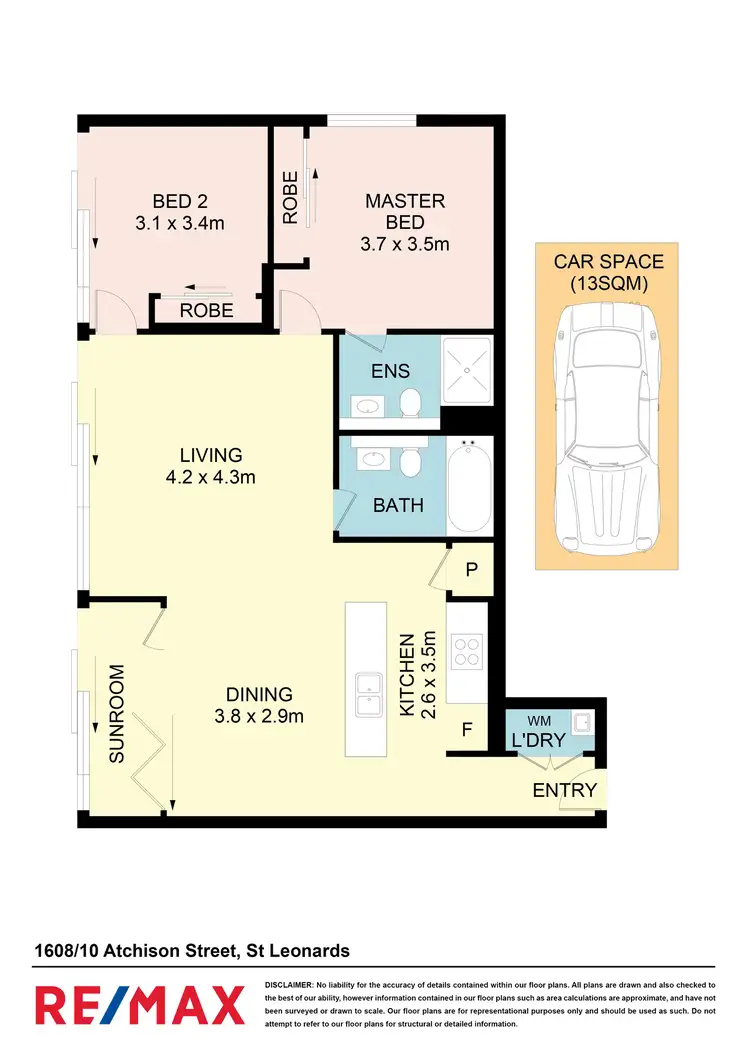 Floorplan of Homely apartment listing, 1608/10 Atchison Street, St Leonards NSW 2065